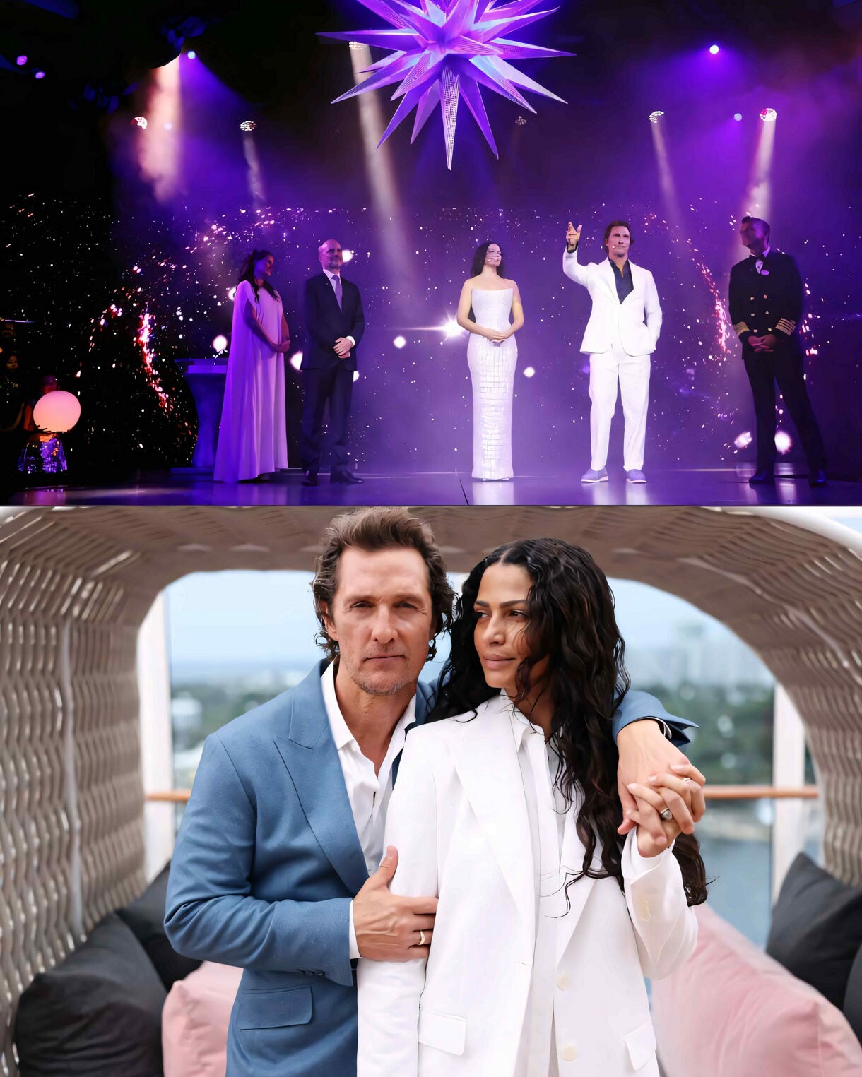 Camila and Matthew McConaughey, Co-founders of Pantalones Organic Tequila,  Officially Christen Star Princess in Stellar Ceremony - Princess Cruises
