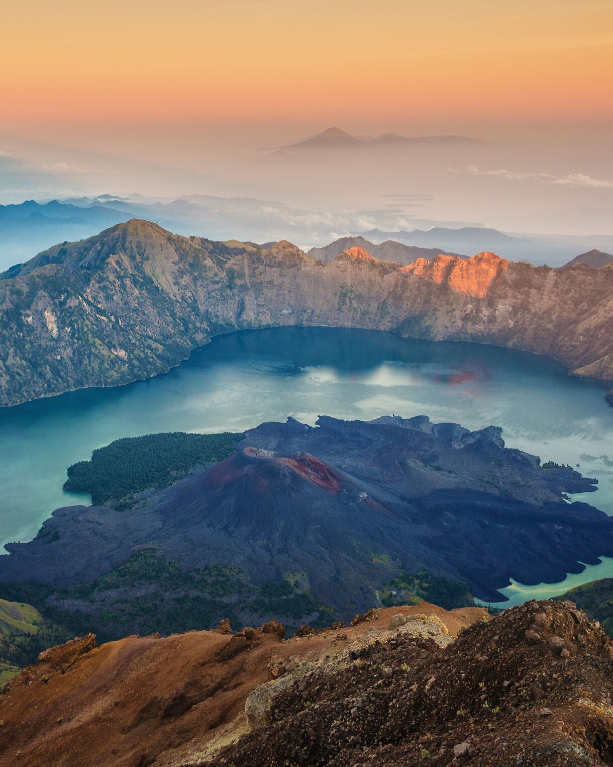 Sunrise from Mount Rinjani, Lombok Indonesia.