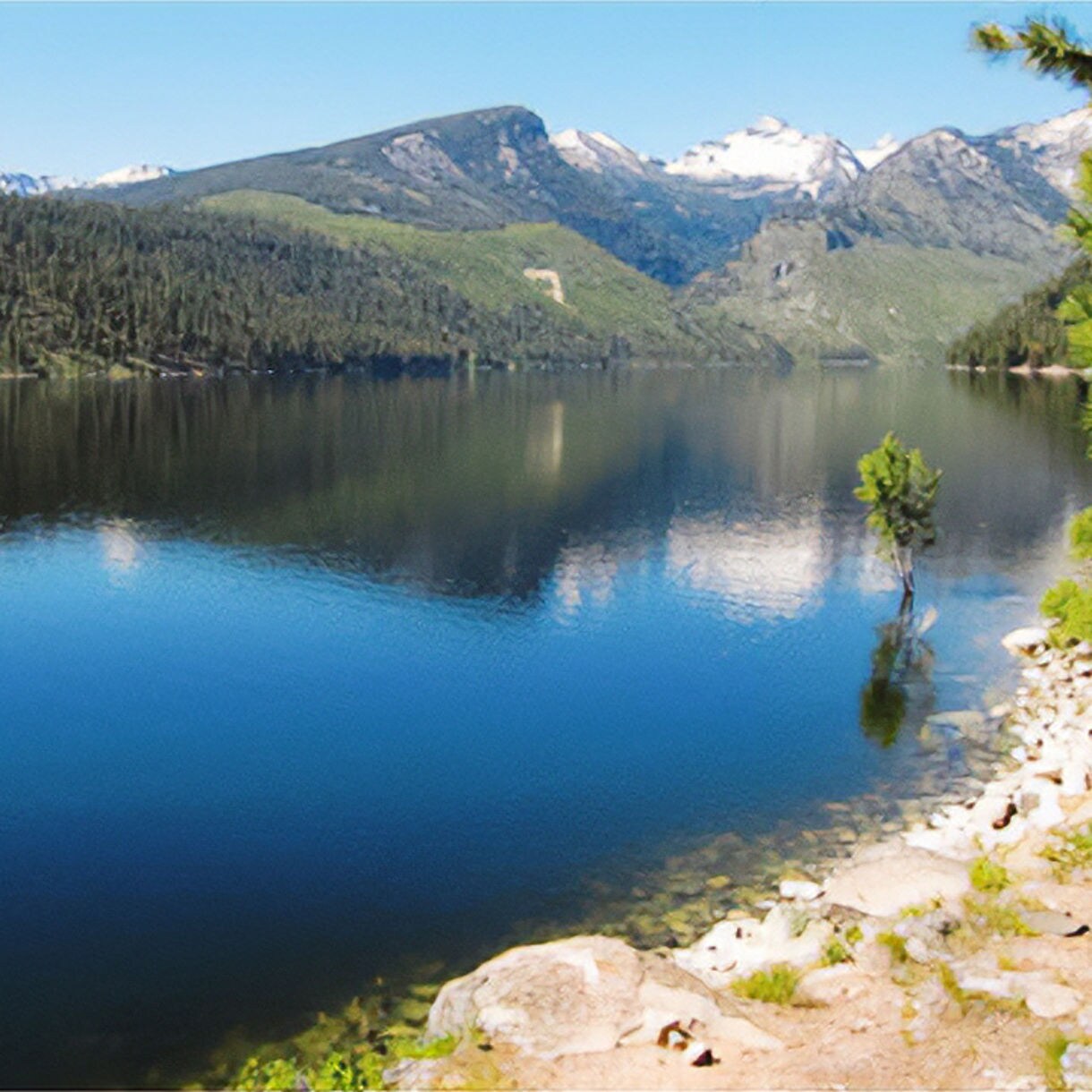 Swiss alps lake Como.