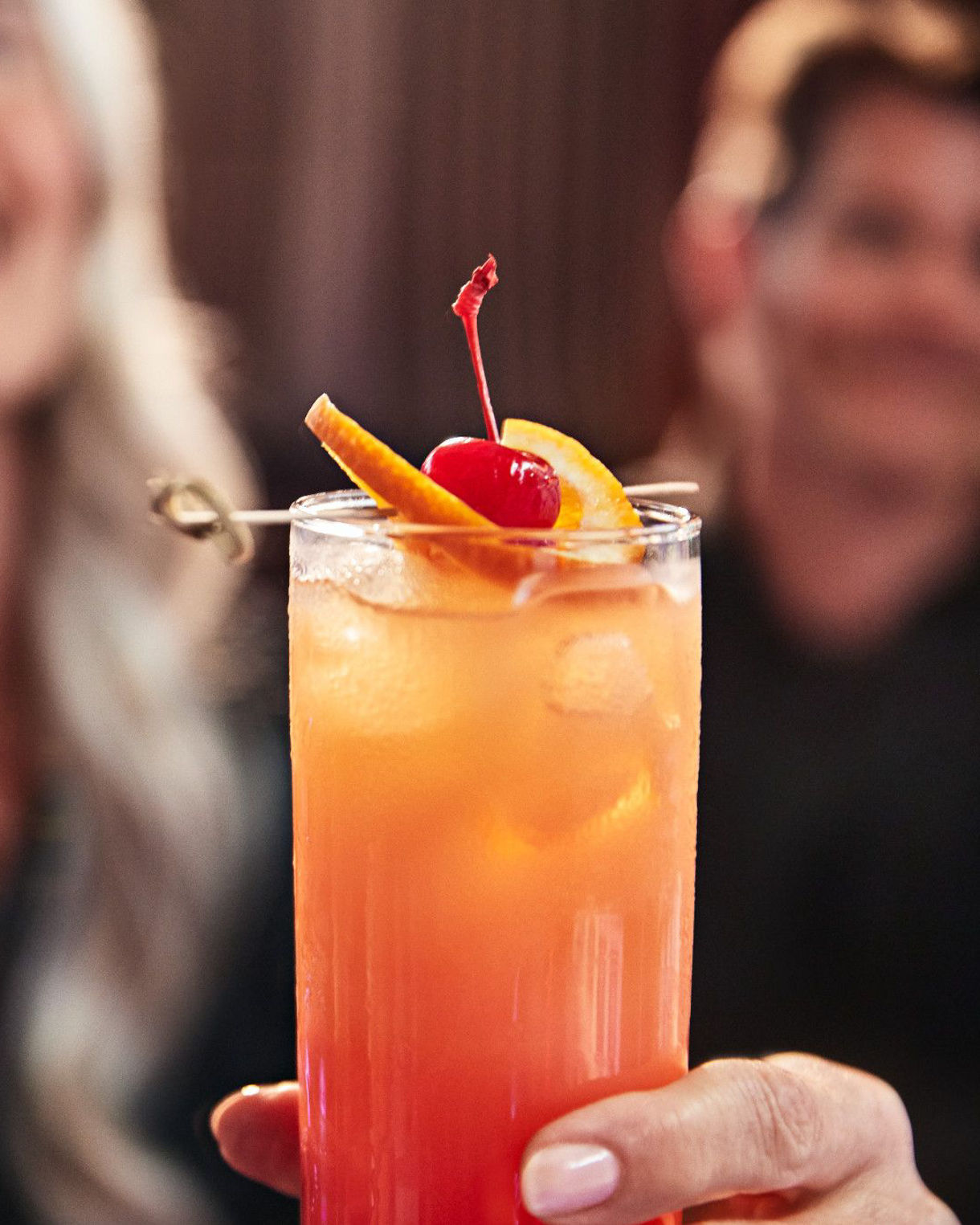 close-up view of the bar at The One5  