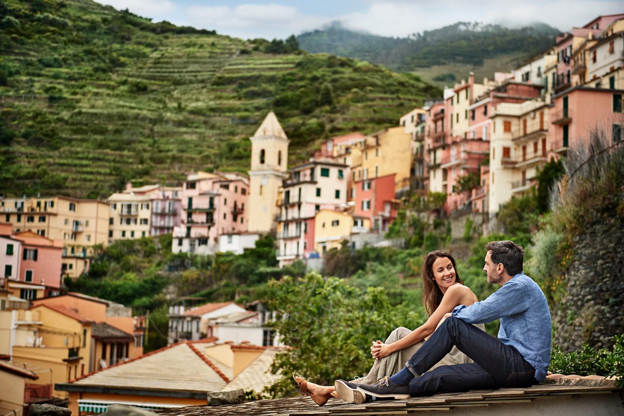 Evening in Vernazza, Cinque Terre, Italy.