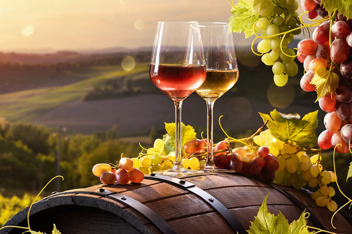 Red and white wines sourced from around the world.